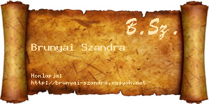 Brunyai Szandra névjegykártya